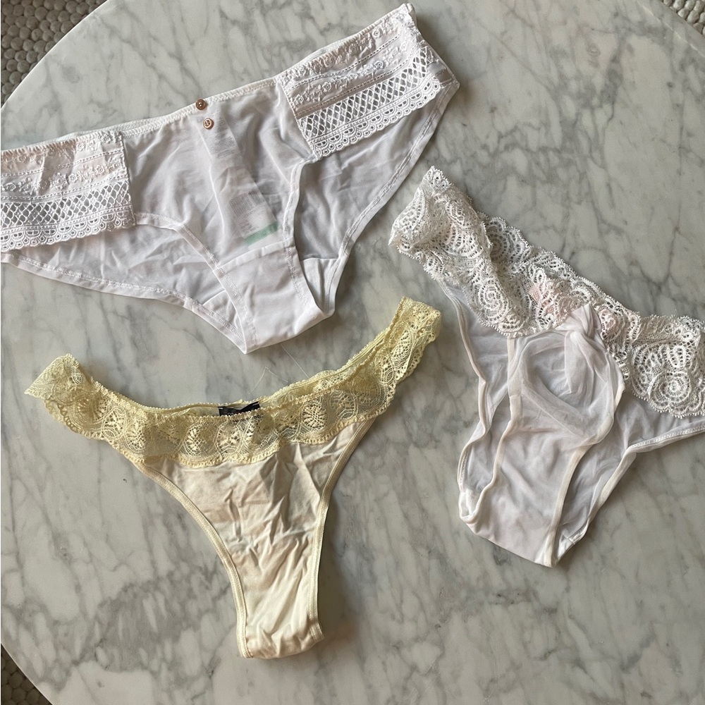 Bundle of 3 panties- Cosabella/DKNY/Victorias Secret